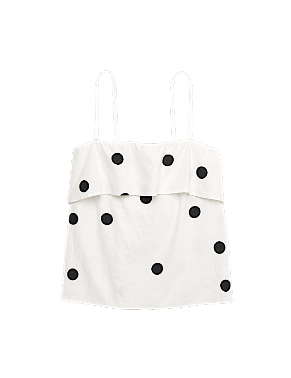 Linen Rich Printed Cami Top