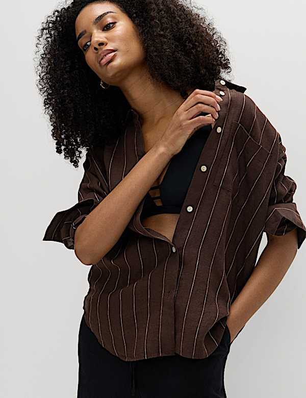Pure Linen Striped Shirt
