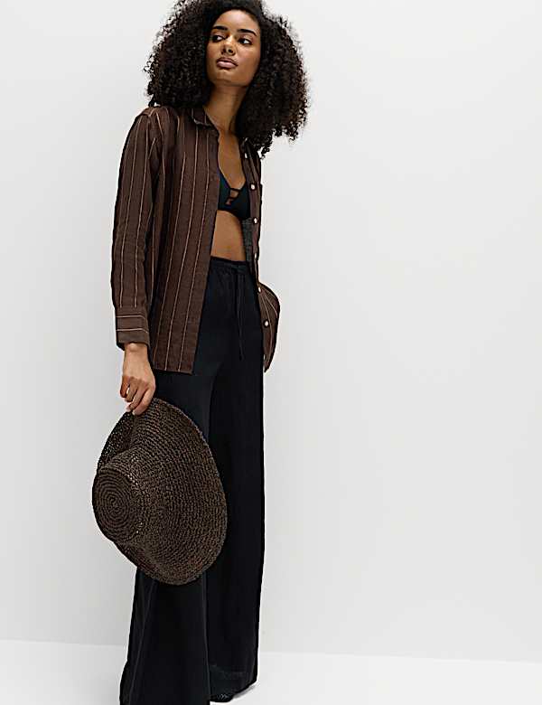 Pure Linen Striped Shirt