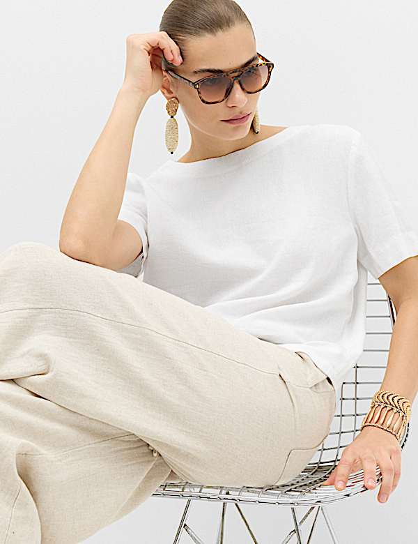 Linen Rich Relaxed T-Shirt