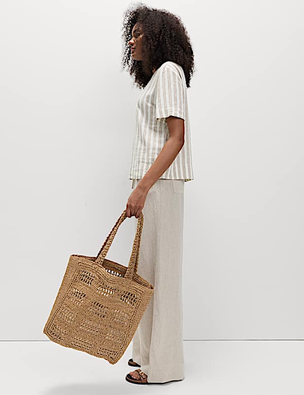 Linnenrijk, ruimvallend T-shirt met streepmotief - NL