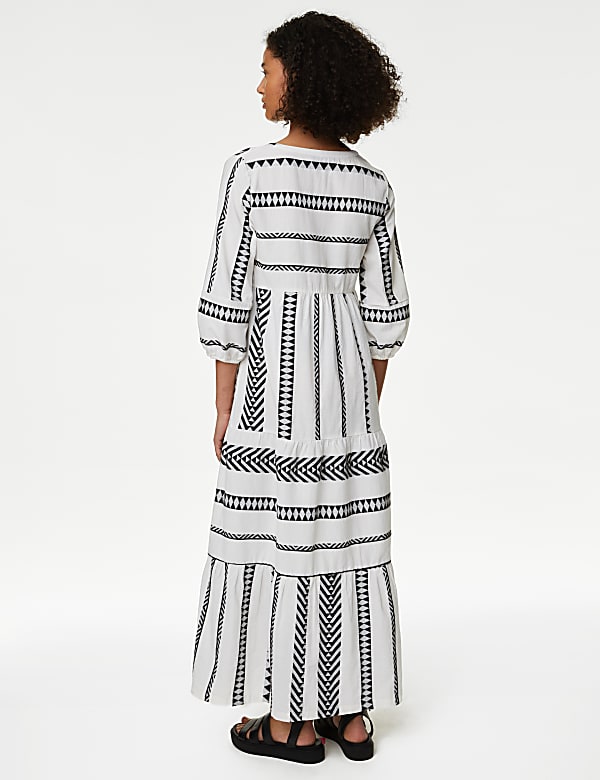 Cotton Rich Jacquard Midaxi Beach Dress