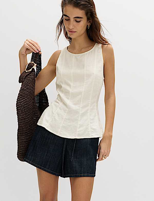 Linen Rich Vest Top
