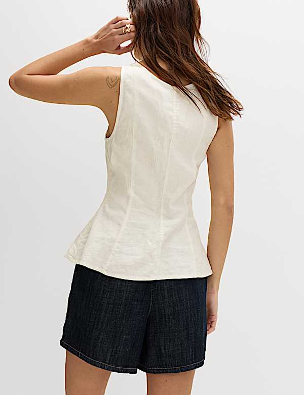 Linen Rich Vest Top