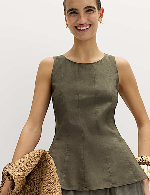 Linen Rich Vest Top
