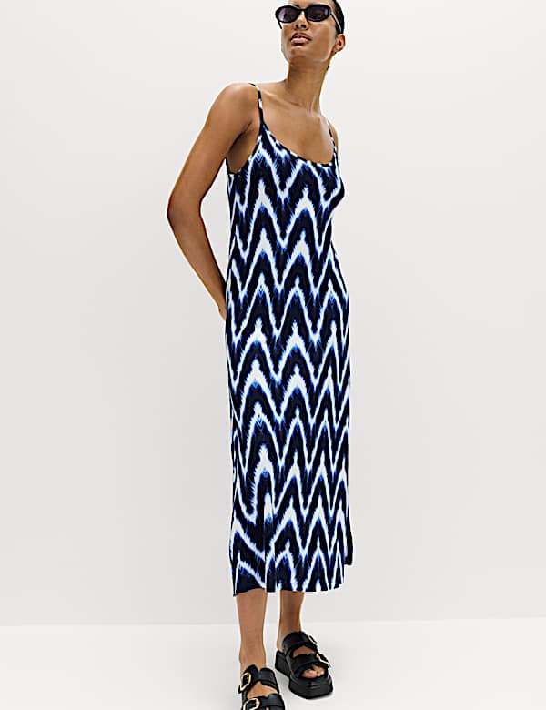 Printed Jersey Midaxi Beach Dress - JE