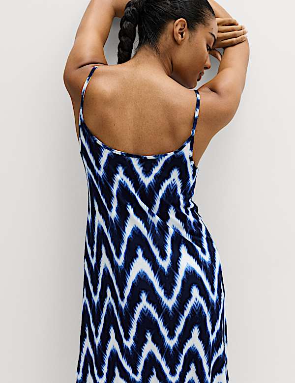 Printed Jersey Midaxi Beach Dress - JE