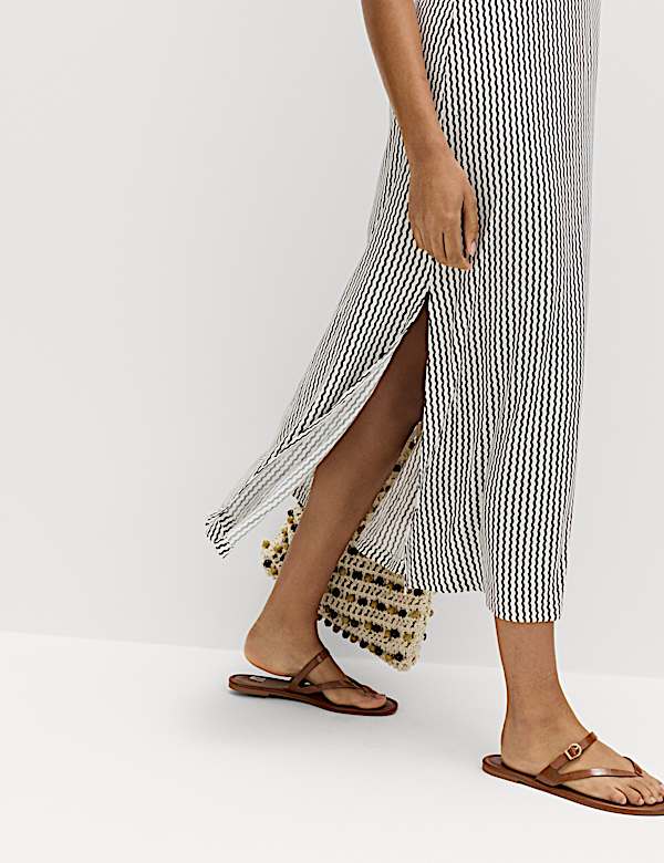 Printed Jersey Midaxi Beach Dress - AU