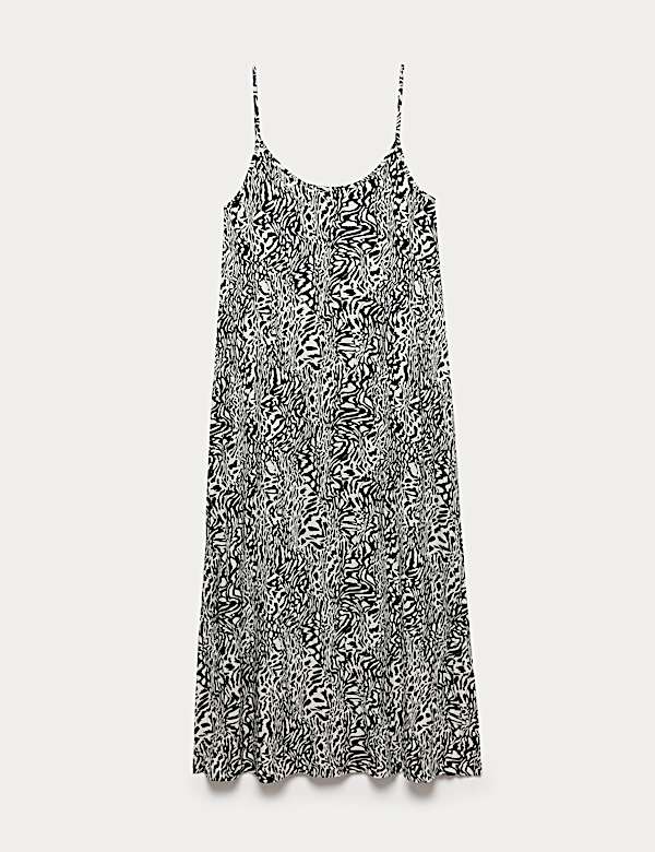 Printed Jersey Midaxi Beach Dress