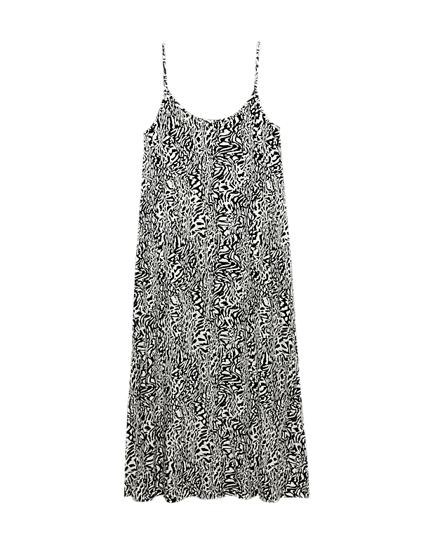 Printed Jersey Midaxi Beach Dress