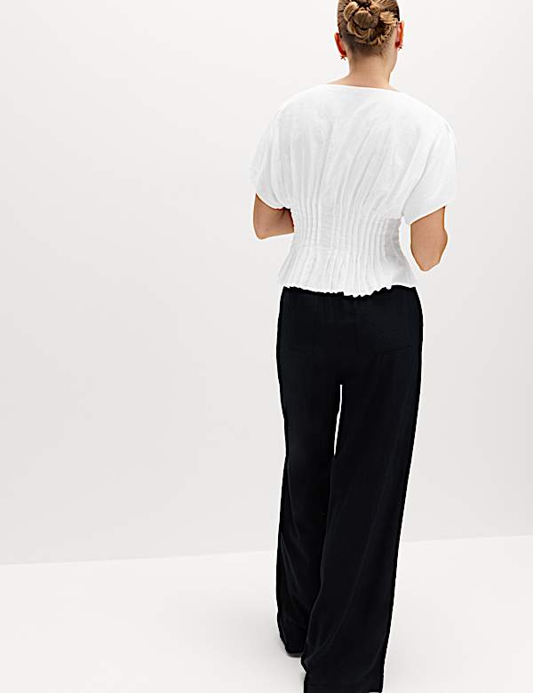 Linen Rich Waisted Top - FI