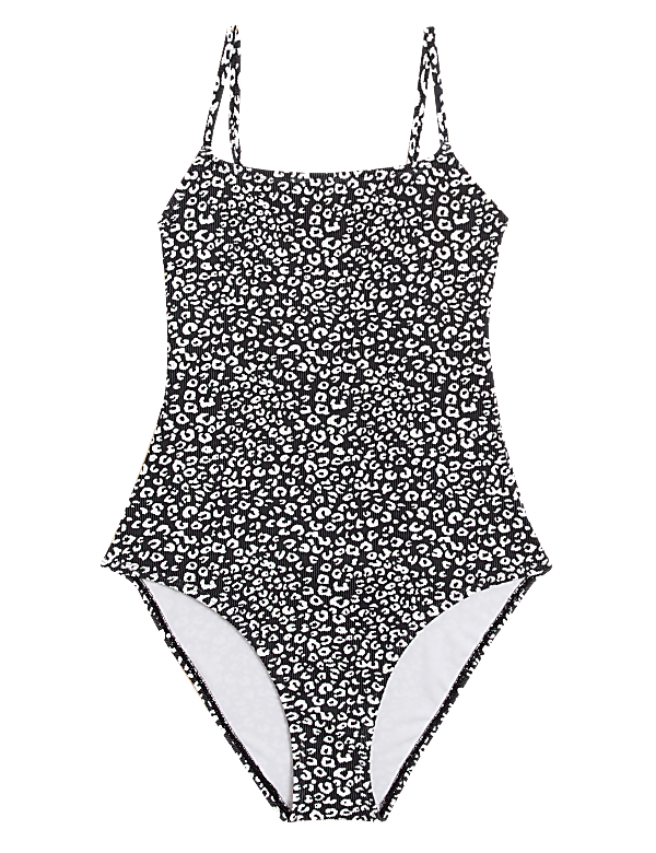 Animal Print Square Neck Swimsuit