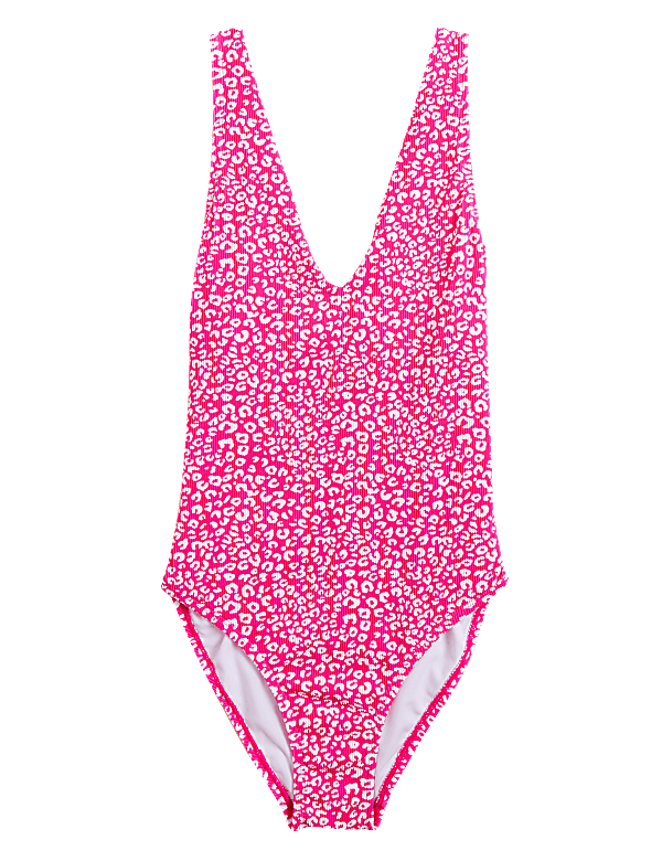 Printed Ribbed Swimsuit