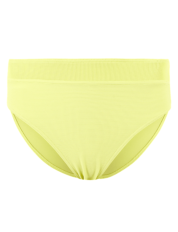 Ribbed High Waisted Bikini Bottoms