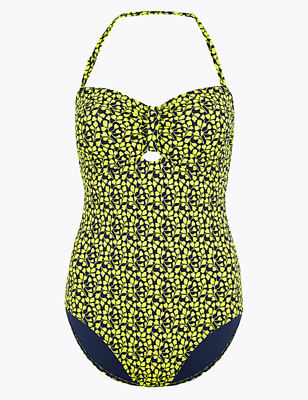 Printed Bandeau Swimsuit