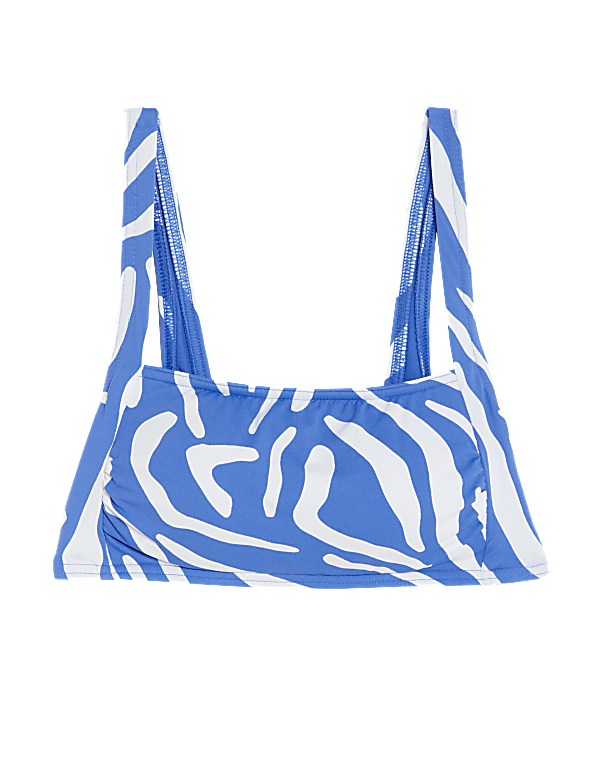 Printed Padded Square Neck Bikini Top