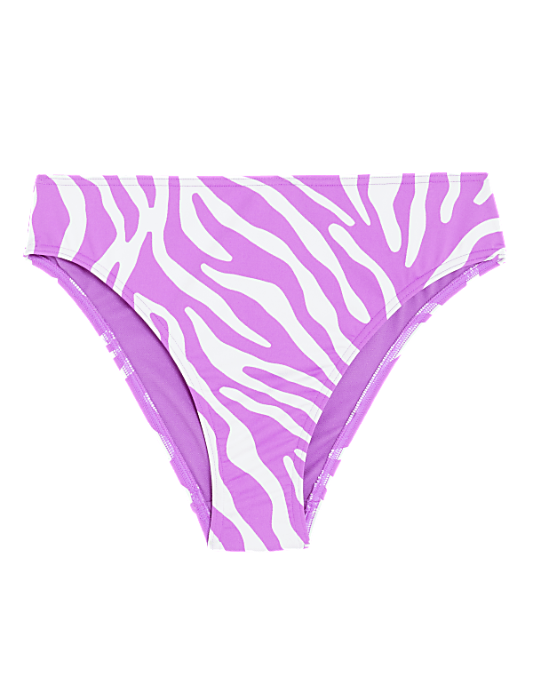 Printed High Waisted Bikini Bottoms