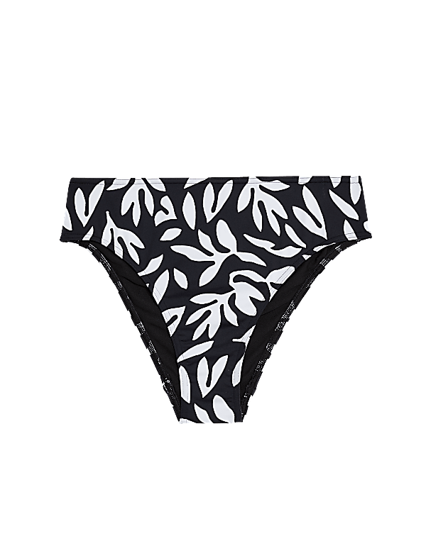 Printed High Waisted Bikini Bottoms