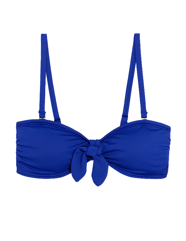 Padded Tie Detail Bandeau Bikini Top