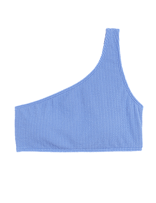 Textured One Shoulder Bikini Top