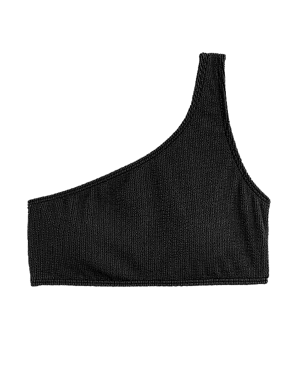 Textured One Shoulder Bikini Top