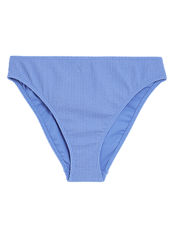 Textured High Waisted Bikini Bottoms
