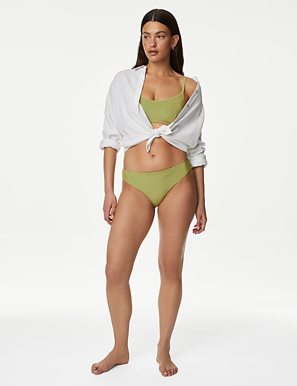 Sparkle High Leg Bikini Bottoms