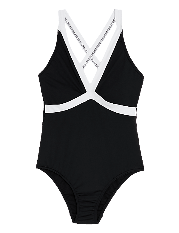 Monochrome Padded Plunge Swimsuit