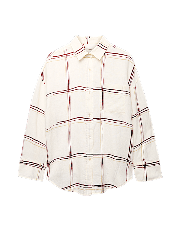 Pure Linen Checked Shirt