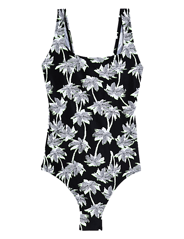 Printed Scoop Neck Swimsuit