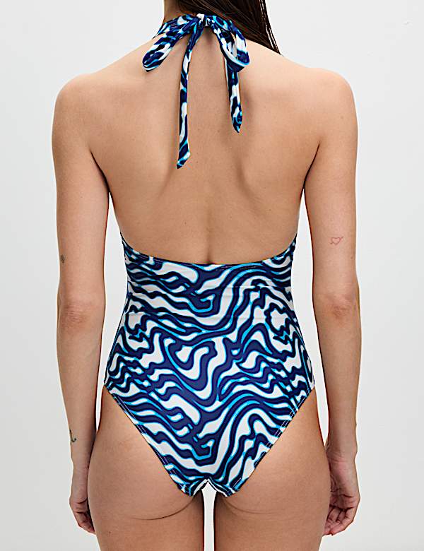 Printed Halterneck Swimsuit