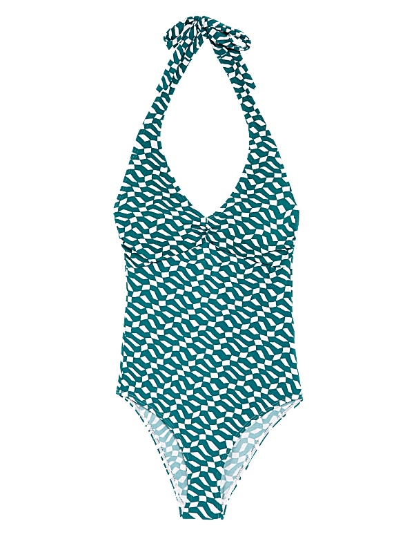 Printed Halterneck Swimsuit