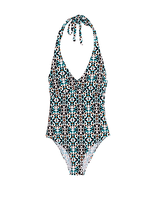 Printed Halterneck Swimsuit