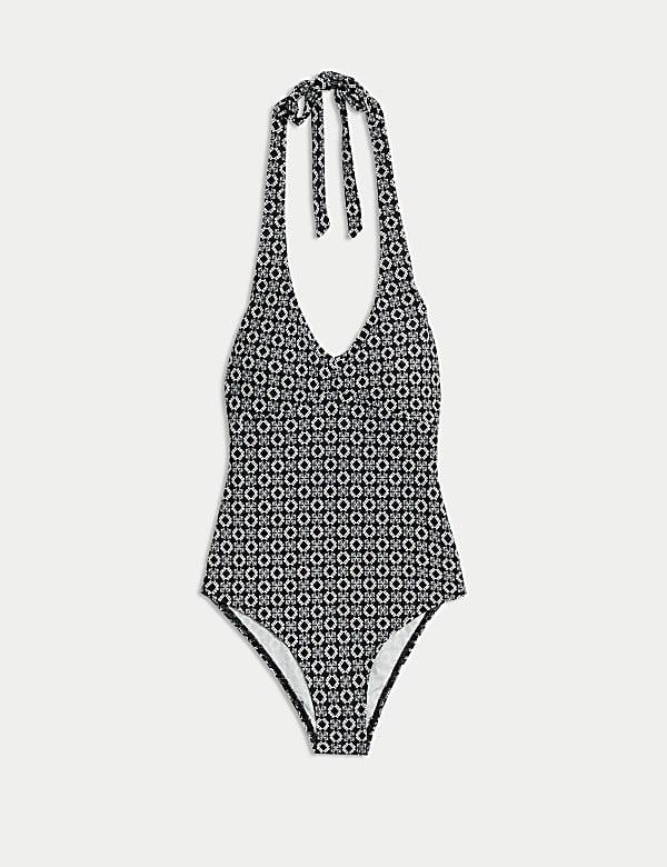 Printed Halterneck Swimsuit - CA