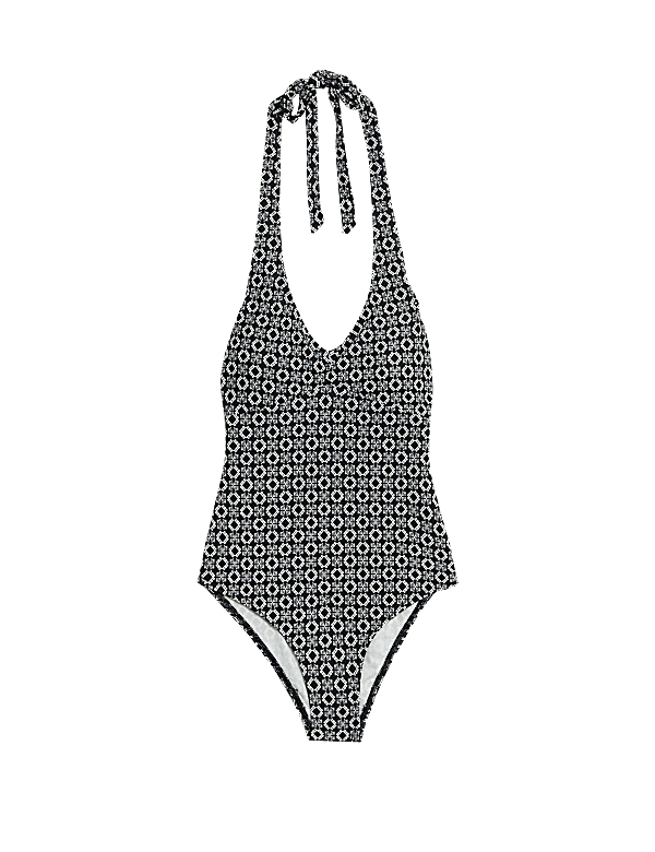 Printed Halterneck Swimsuit