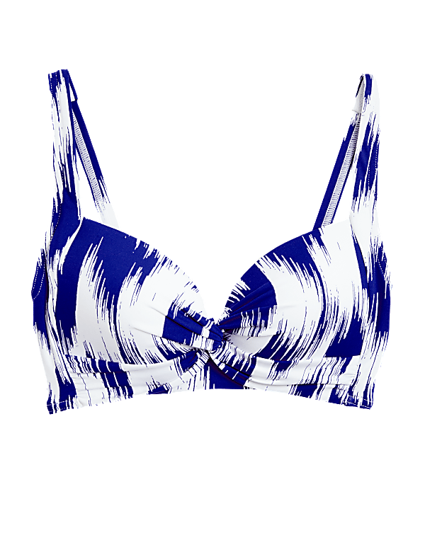 Printed Padded Plunge Bikini Top