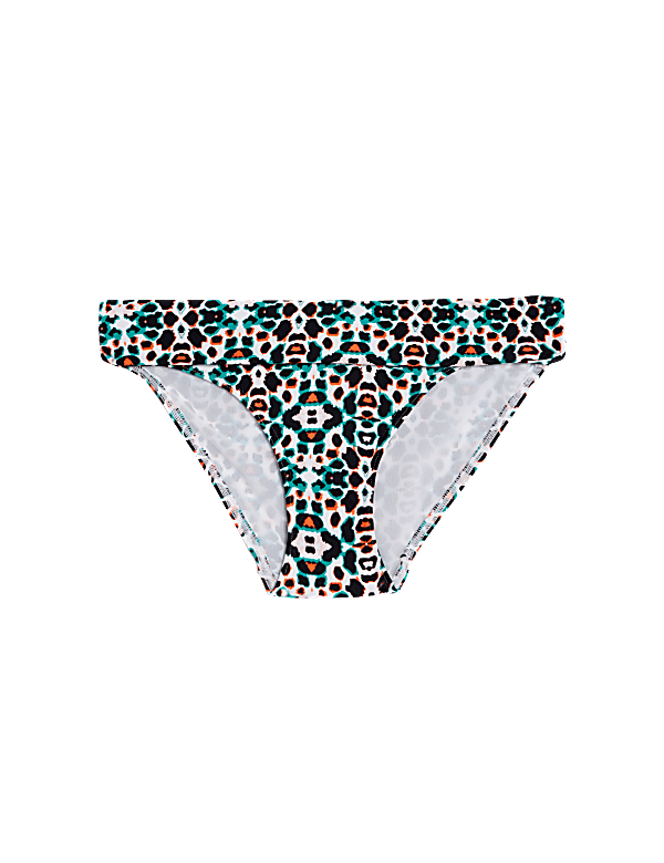 Printed Roll Top Bikini Bottoms