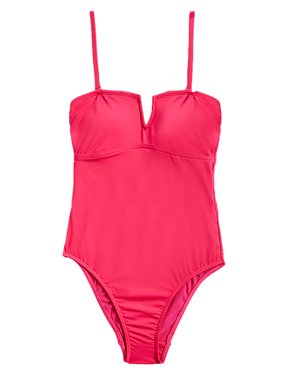 Tummy Control Padded V-Neck Swimsuit