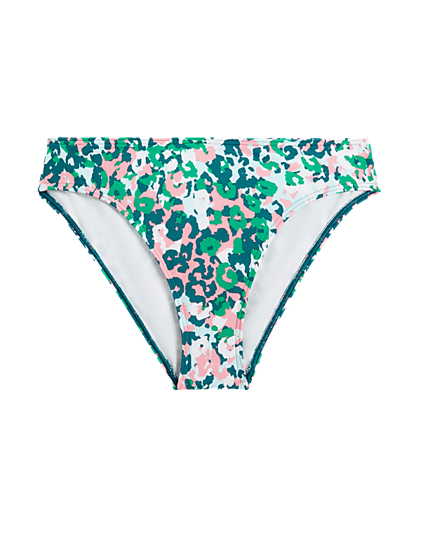 Printed High Leg Bikini Bottoms