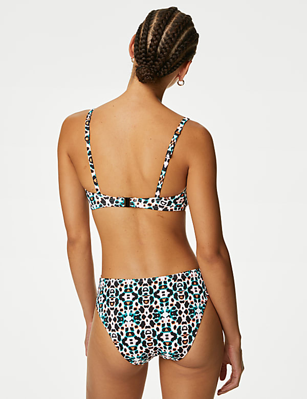 Printed High Leg Bikini Bottoms