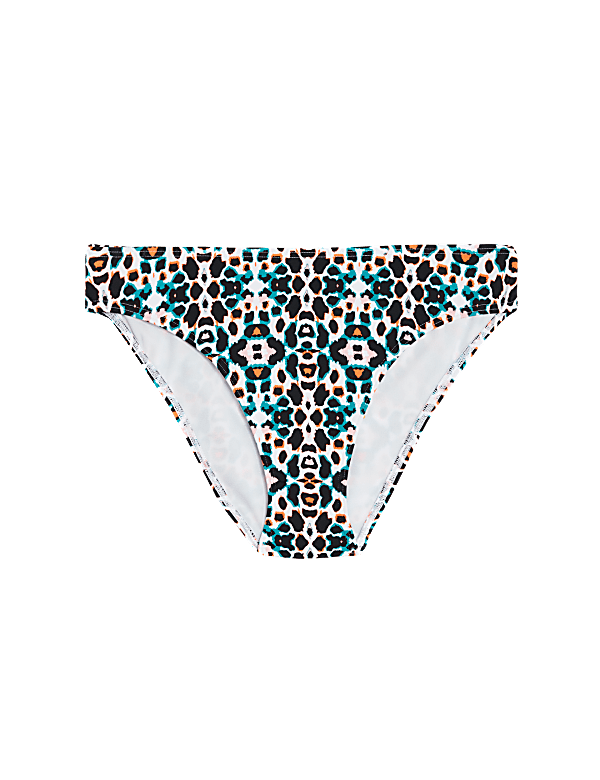 Printed High Leg Bikini Bottoms
