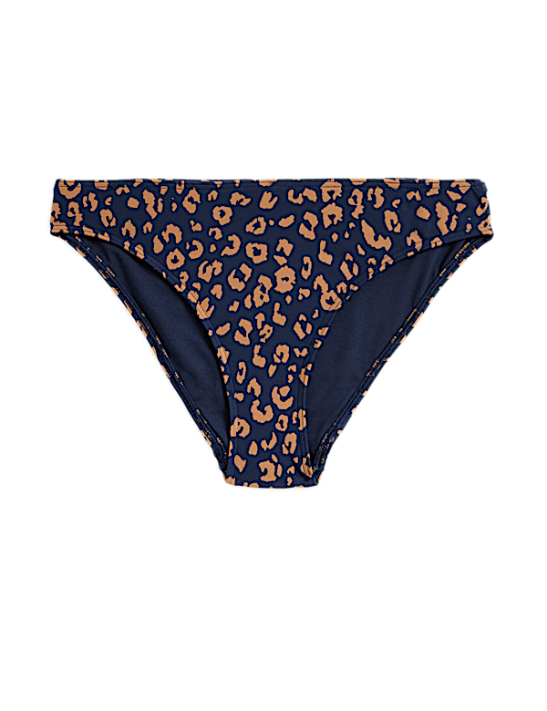 Printed High Leg Bikini Bottoms