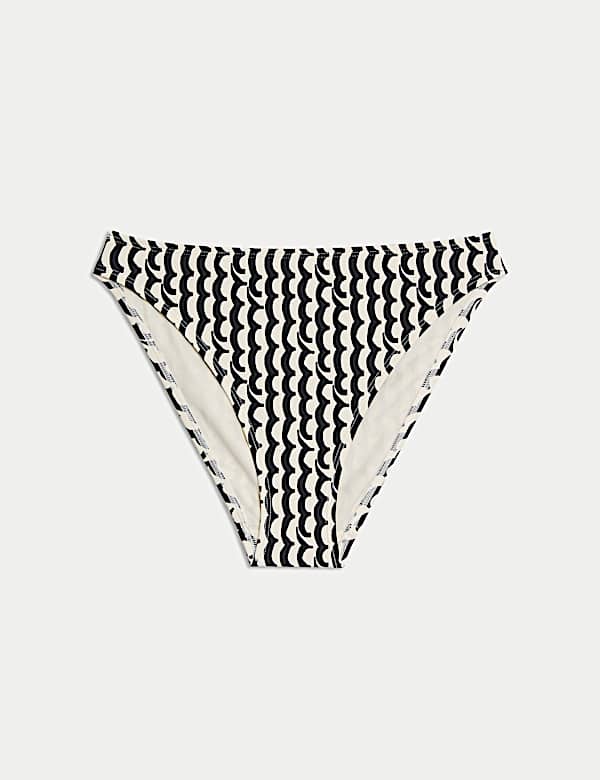 Printed High Leg Bikini Bottoms - LU
