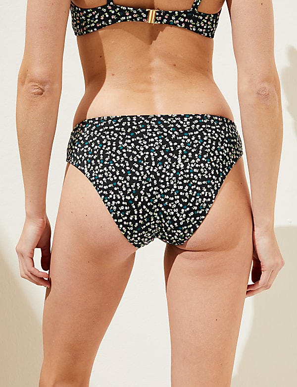 Printed High Leg Bikini Bottoms