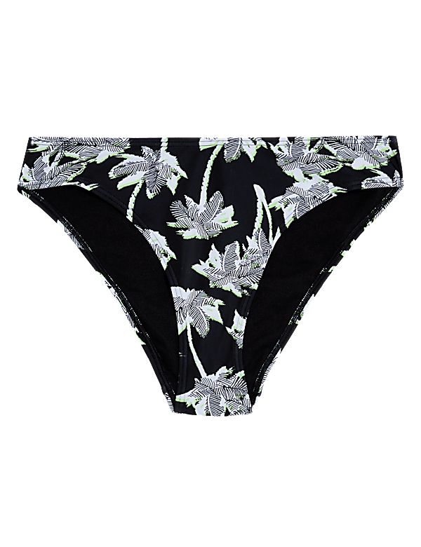 Printed High Leg Bikini Bottoms