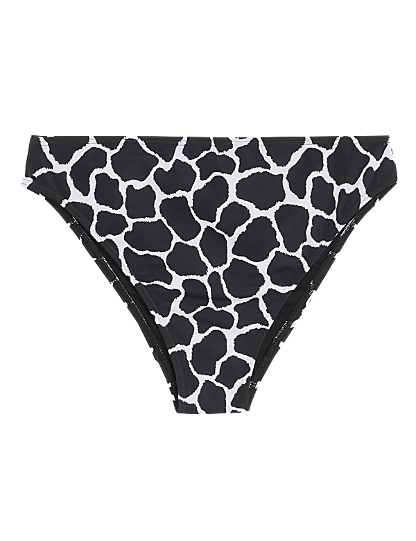 Animal Print High Waisted Bikini Bottoms