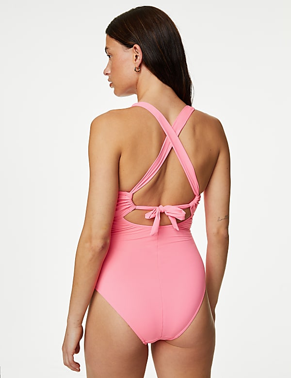 Padded Tie Back Plunge Swimsuit