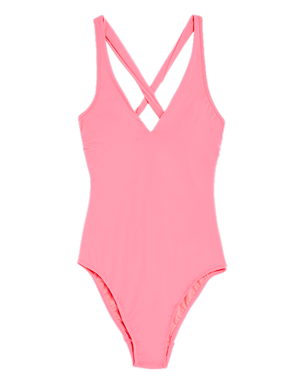 Padded Tie Back Plunge Swimsuit