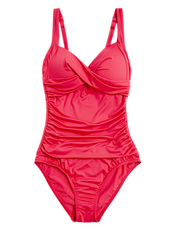 360 Tummy Control Padded Ruched Plunge Swimsuit