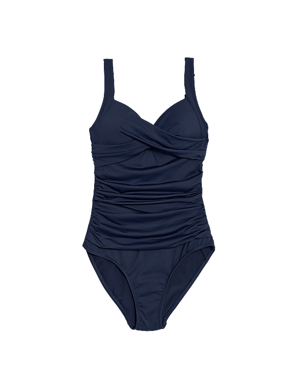 360 Tummy Control Padded Ruched Plunge Swimsuit